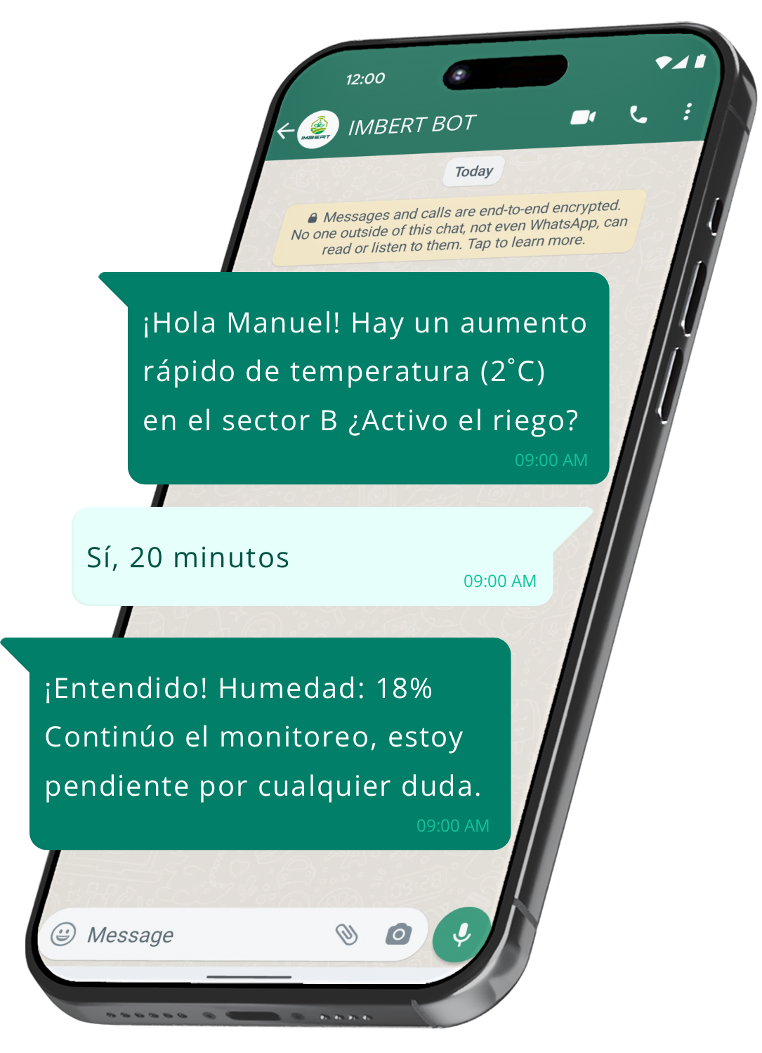 Vigía WhatsApp Agent Mockup